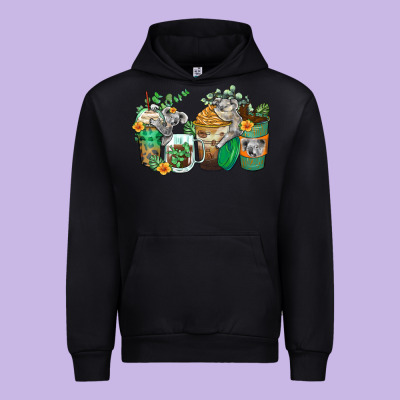Koala Coffee Cups Urban Hoodie Designed By Zillion Design Studio