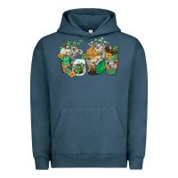 Pigment Midnight Navy koala coffee cups Urban Hoodie - Zillion Design Studio