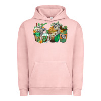 Pigment Salmon koala coffee cups Urban Hoodie - Zillion Design Studio