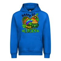 Cobalt Happy Go Lucky Pot Of Gold And Rainbow Heart Urban Hoodie - RanaPortraitStore
