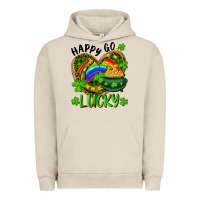 Pigment French Oak Happy Go Lucky Pot Of Gold And Rainbow Heart Urban Hoodie - RanaPortraitStore