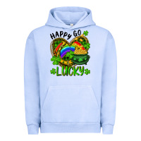 Pigment Grape Ice Happy Go Lucky Pot Of Gold And Rainbow Heart Urban Hoodie - RanaPortraitStore
