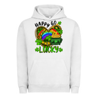 Pigment Lunar Rock Happy Go Lucky Pot Of Gold And Rainbow Heart Urban Hoodie - RanaPortraitStore
