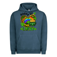 Pigment Midnight Navy Happy Go Lucky Pot Of Gold And Rainbow Heart Urban Hoodie - RanaPortraitStore