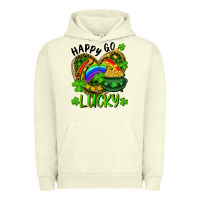 Pigment Pistachio Happy Go Lucky Pot Of Gold And Rainbow Heart Urban Hoodie - RanaPortraitStore