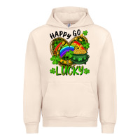 Happy Go Lucky Pot Of Gold And Rainbow Heart Urban Hoodie | Teevron