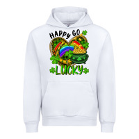 White Happy Go Lucky Pot Of Gold And Rainbow Heart Urban Hoodie - RanaPortraitStore