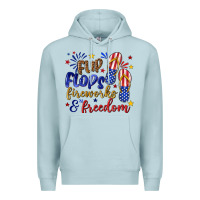 Blue Mist flip flops fireworks and freedom Premium Hoodie - texasbilliewilder