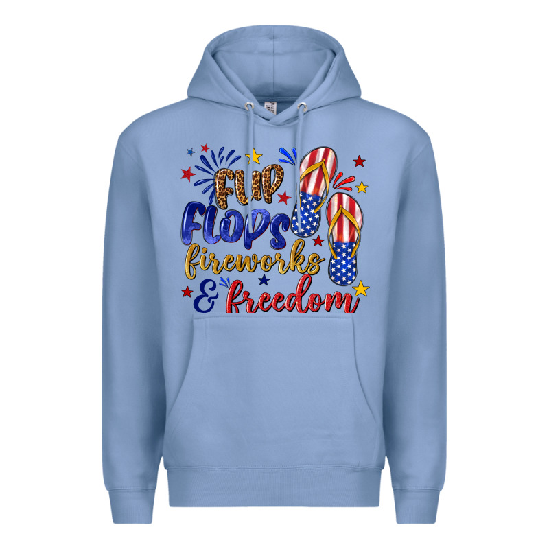 Flip Flops Fireworks And Freedom Premium Hoodie by texasbilliewilder | Teevron