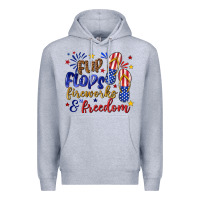 Heather Grey flip flops fireworks and freedom Premium Hoodie - texasbilliewilder