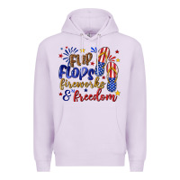 Lilac flip flops fireworks and freedom Premium Hoodie - texasbilliewilder