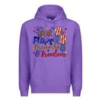 Purple flip flops fireworks and freedom Premium Hoodie - texasbilliewilder