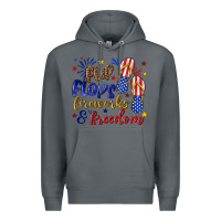 Rock flip flops fireworks and freedom Premium Hoodie - texasbilliewilder