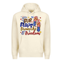 Sandshell flip flops fireworks and freedom Premium Hoodie - texasbilliewilder