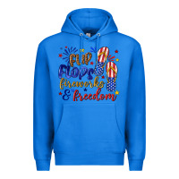 True Royal flip flops fireworks and freedom Premium Hoodie - texasbilliewilder