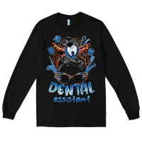 Black dental assistant messy bun Long Sleeve Tee - BarkalooDesign