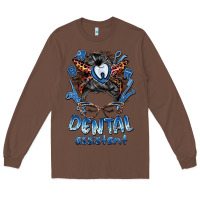 Chestnut dental assistant messy bun Long Sleeve Tee - BarkalooDesign