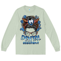 Matcha dental assistant messy bun Long Sleeve Tee - BarkalooDesign