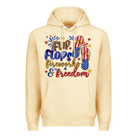 Pina Colada flip flops fireworks and freedom Premium Hoodie - texasbilliewilder