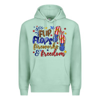 Seafoam flip flops fireworks and freedom Premium Hoodie - texasbilliewilder