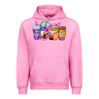Fuchsia Pink hippie coffee cups Urban Hoodie - Zillion Design Studio