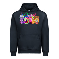 Navy hippie coffee cups Urban Hoodie - Zillion Design Studio