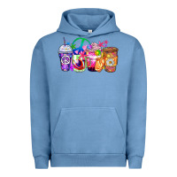 Pigment Pebble Blue hippie coffee cups Urban Hoodie - Zillion Design Studio