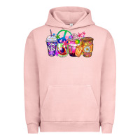 Pigment Salmon hippie coffee cups Urban Hoodie - Zillion Design Studio