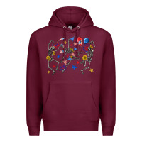 Burgundy fourth of july dancing skeleton Premium Hoodie - texasbilliewilder