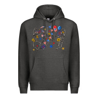 Charcoal Heather fourth of july dancing skeleton Premium Hoodie - texasbilliewilder