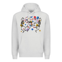 Dove Grey fourth of july dancing skeleton Premium Hoodie - texasbilliewilder