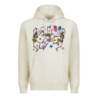 Oatmeal Heather fourth of july dancing skeleton Premium Hoodie - texasbilliewilder