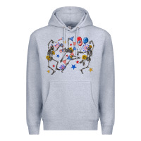 Heather Grey fourth of july dancing skeleton Premium Hoodie - texasbilliewilder