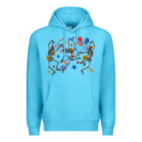 Ocean Blue fourth of july dancing skeleton Premium Hoodie - texasbilliewilder