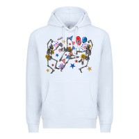 White fourth of july dancing skeleton Premium Hoodie - texasbilliewilder