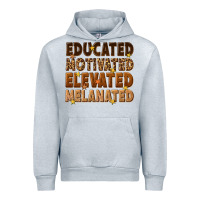 Heather Grey melanin educated motivated elevated melanated Urban Hoodie - texasbilliewilder