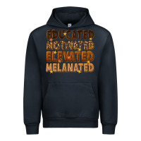 Navy melanin educated motivated elevated melanated Urban Hoodie - texasbilliewilder