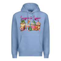 Colony Blue sugar and spice pink gingerbread coffee cups Premium Hoodie - Zillion Design Studio
