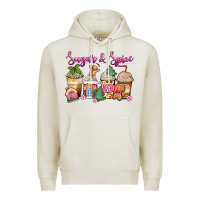 Oatmeal Heather sugar and spice pink gingerbread coffee cups Premium Hoodie - Zillion Design Studio