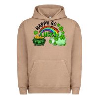 Pigment Burro Happy Go Lucky Rainbow Shamrocks And Pot Of Gold Urban Hoodie - RanaPortraitStore