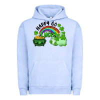 Pigment Grape Ice Happy Go Lucky Rainbow Shamrocks And Pot Of Gold Urban Hoodie - RanaPortraitStore