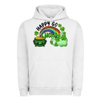 Pigment Lunar Rock Happy Go Lucky Rainbow Shamrocks And Pot Of Gold Urban Hoodie - RanaPortraitStore