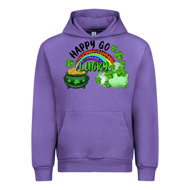 Happy Go Lucky Rainbow Shamrocks And Pot Of Gold Urban Hoodie by RanaPortraitStore | Teevron