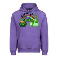 Tulip Happy Go Lucky Rainbow Shamrocks And Pot Of Gold Urban Hoodie - RanaPortraitStore