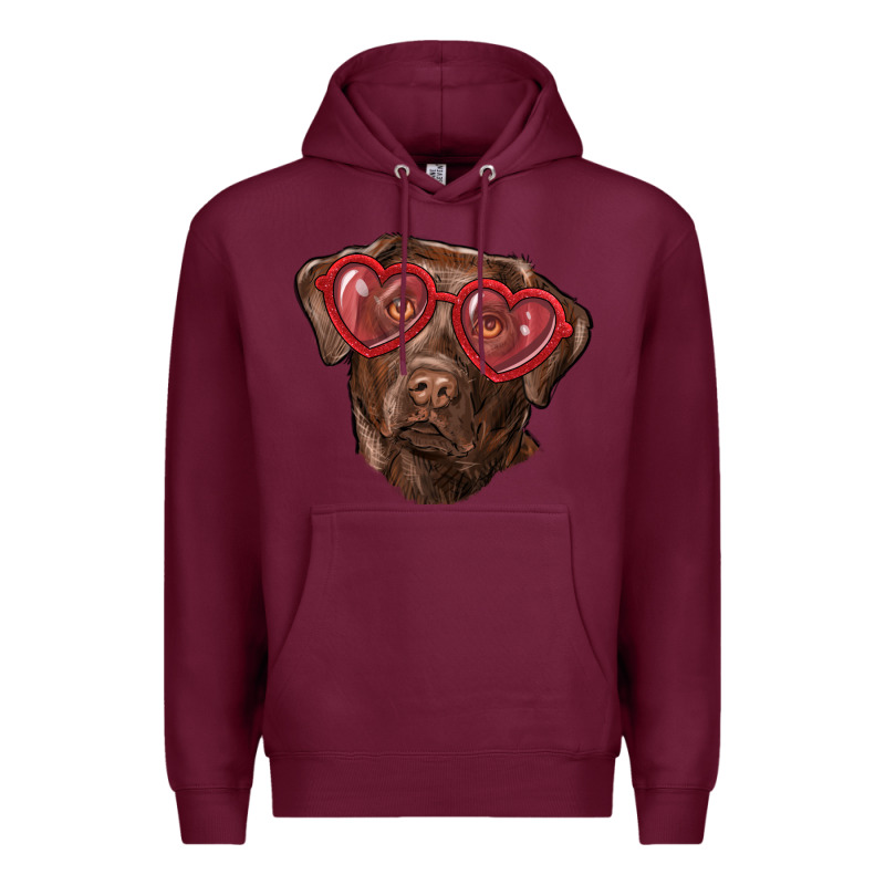 Labrador Retriever With Love Glass Premium Hoodie by RanaPortraitStore | Teevron