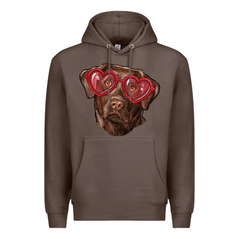 Labrador Retriever With Love Glass Premium Hoodie by RanaPortraitStore | Teevron