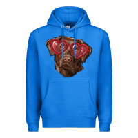 True Royal labrador retriever with love glass Premium Hoodie - RanaPortraitStore