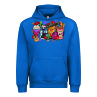 Cobalt day of the dead coffee cups Urban Hoodie - Zillion Design Studio