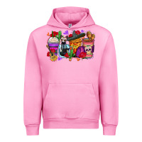 Fuchsia Pink day of the dead coffee cups Urban Hoodie - Zillion Design Studio
