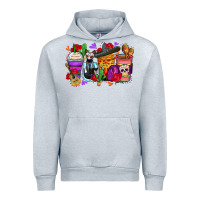 Heather Grey day of the dead coffee cups Urban Hoodie - Zillion Design Studio